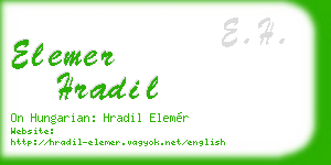 elemer hradil business card